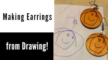 Make earrings from a drawing with silhouette and glowforge