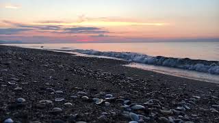 Gün Batımı, Deniz, Dalgalar Ve Huzur