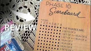 Information REVIEW of this PHASE 10 SCORE BOARD, Game night just got better! News