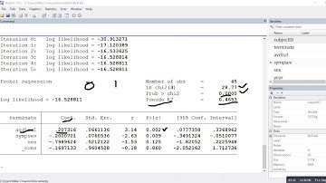 Probit regression demo using Stata (via dropdown menus)