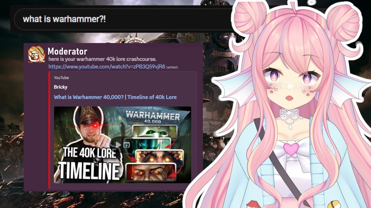 Pink Fish Vtuber reacts to Warhammer 40k Lore! [ReactkKana]
