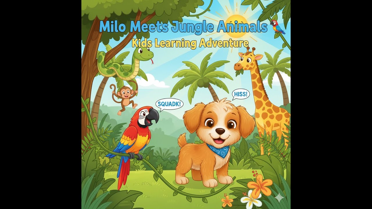 Milo Meets Jungle Animals 🦜🐍 | Kids Learning Adventure