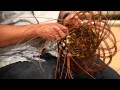 Carlos Herrera demonstrates Pueblo basketmaking