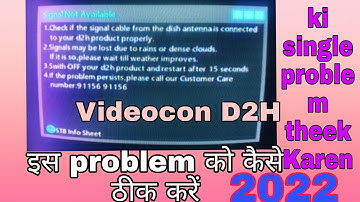 Videocon D2H single setting // D2H ka auto scan //D2H mein singnal not available