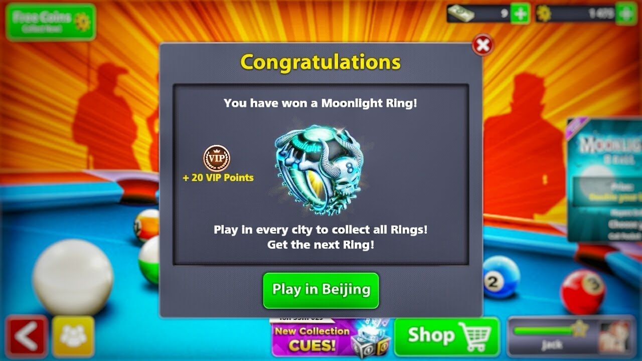 8 Ball Pool - Won Moonlight Ring EXCLUSIVE. - 