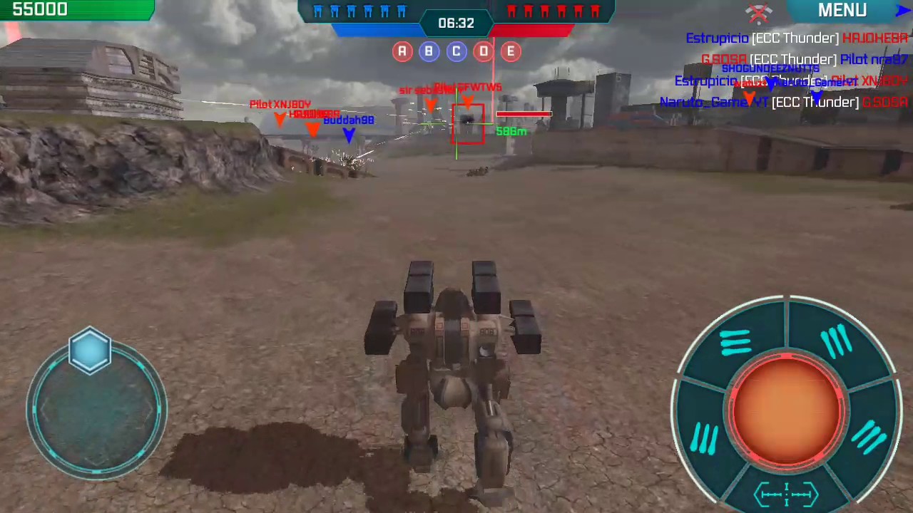 War Robots: Medium robot battle. Highest damage.