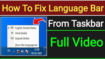 How To Fix Missing Language Bar From Taskbar Windows 7 | Fix Language Bar Windows 7