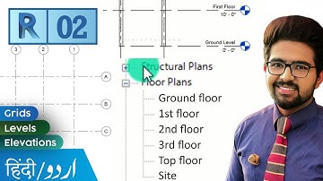 How to create Grids | Levels | Elevations | In Hindi/Urdu | revit tutorial 2020