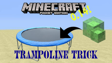 Minecraft PE | Slime Trampoline Trick! | 0.14.0 Trick