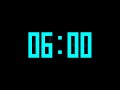 6 Minutes Countdown Timer with Alarm & Time Markers / Chapters - Digital Display - Blue - v2