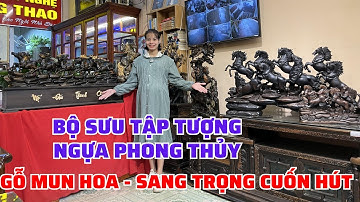 Bộ sưu tập tượng Ngựa phong thủy gỗ Mun hoa | Tượng gỗ Vương Thao