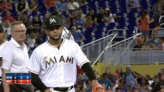 Information NYM@MIA: Alvarez leaves the game with oblique strain Update