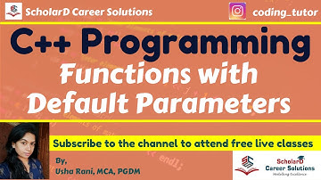 Defining Functions with Default Parameters  | #cplusplusprogramming #codingtutorial