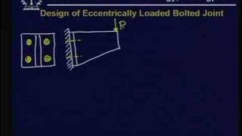 Lecture - 25 Design of Joints With Eccentric Loading