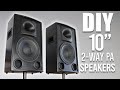 DIY Compact 10" 2-Way PA Speakers [1000W Peak Power!]