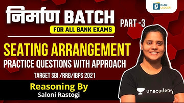 Seating Arrangement | Questions with Approach | Part -3 | Target SBI Clerk 2021 | Saloni Rastogi