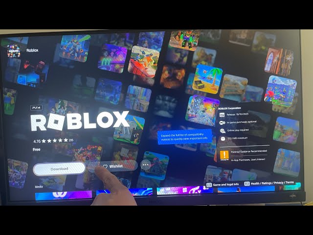 can you download roblox on a ps4 / X