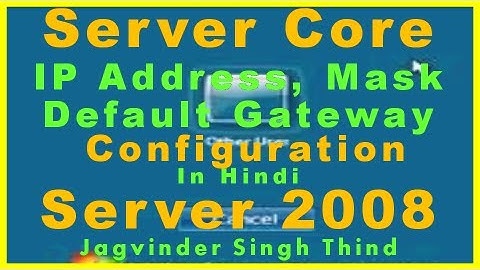 ✅ How to Configure IP Address in Windows Server Core 2008 in Hindi