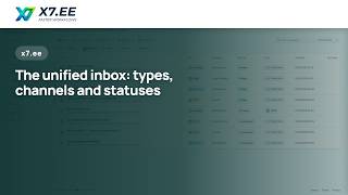 Full The unified inbox: types, channels and statuses — X7 guide Guide