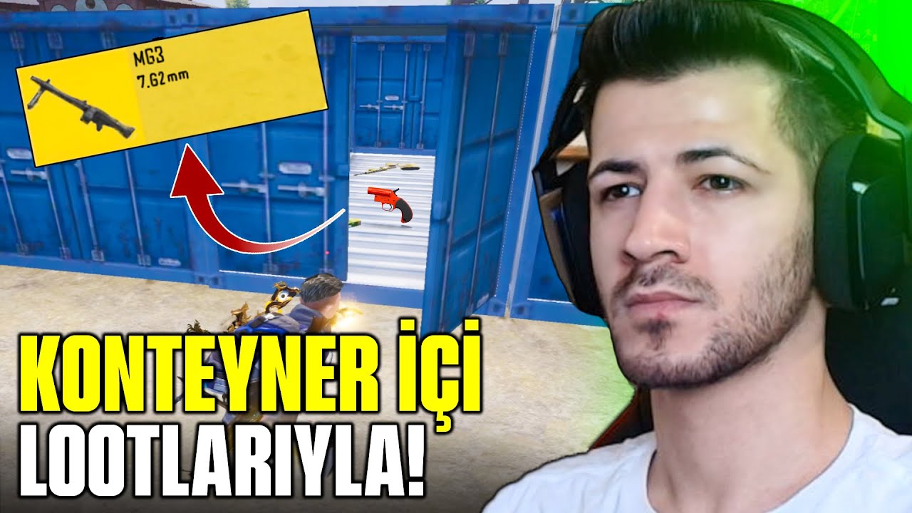 KONTEYNER İÇİ LOOTLARIYLA WİN ALMAK?(MG3 ÇIKTI) pubg mobile