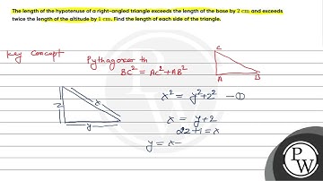 The length of the hypotenuse of a right-angled triangle exceeds the length of the base by \( 2 \...