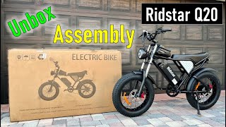 Ridstar Q20 eBike - Unbox - Assembly - Settings