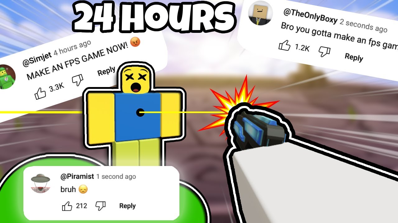 Making A Roblox FPS Game In 24 Hours - YouTube