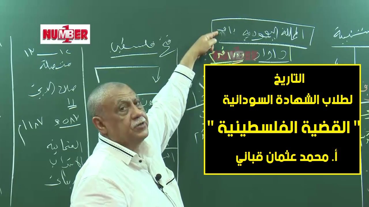 التاريخ | القضية الفلسطينية | أ. محمد قباني | حصص الشهادة السودانية