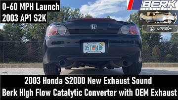 2003 Honda S2000 Berk High Flow Catalytic Converter: Stock Exhaust Sound @EvasiveMotorsports F20C