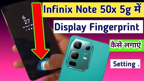 How to set Display fingerprint lock in  Infinix Note 50x 5g/ fingerprint lock kaise lagaye infinix