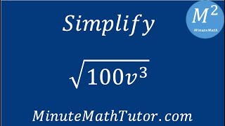 Simplify √(100v^3)
