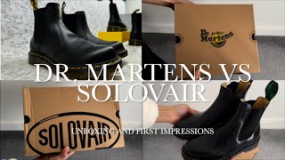 DR. MARTENS 2976 CHELSEA BOOTS VS SOLOVAIR HI-SHINE DEALER BOOTS | UNBOXING AND FIRST IMPRESSIONS