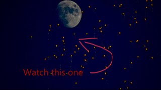 Balloon behind the moon