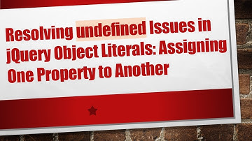 Resolving undefined Issues in jQuery Object Literals: Assigning One Property to Another