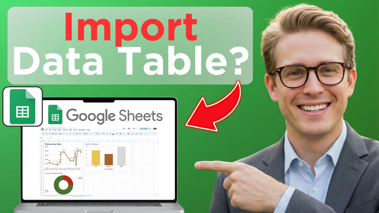 How To Import Data Table In Google Spreadsheet (Full Guide 2026) - YouTube