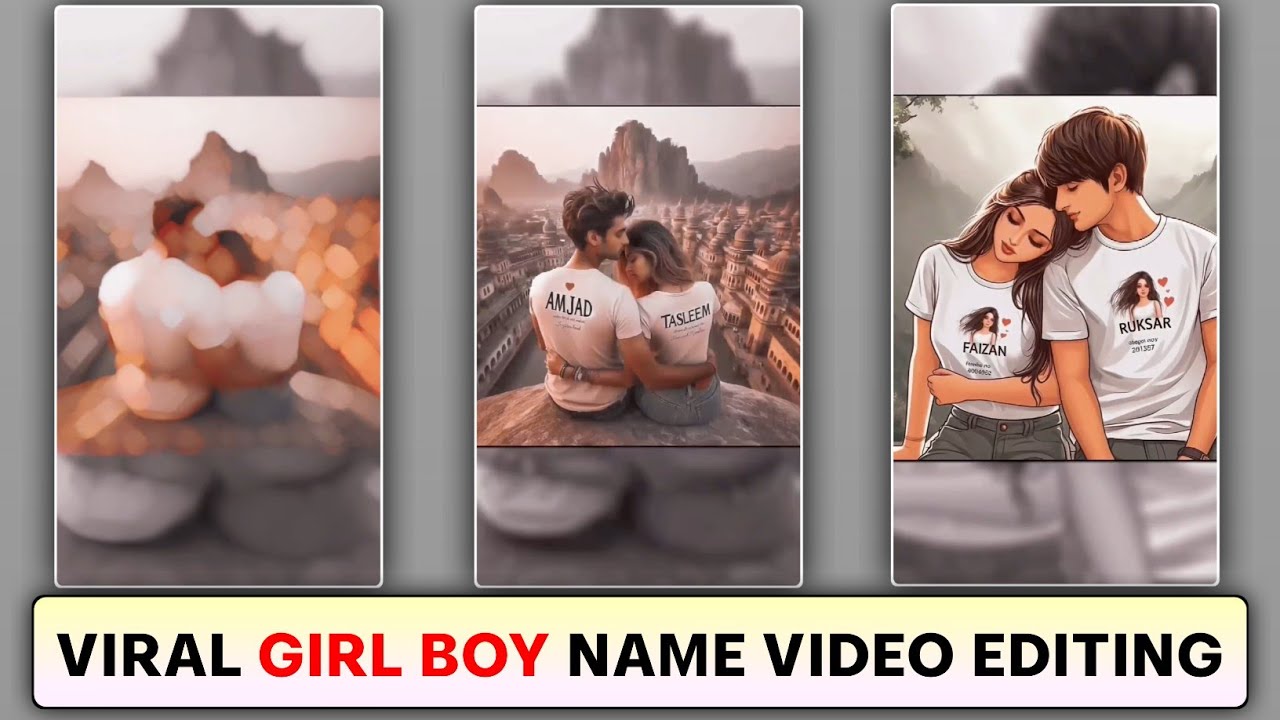 T Shirt Name Video Editing | How To Make Couple Name Art Video Editing