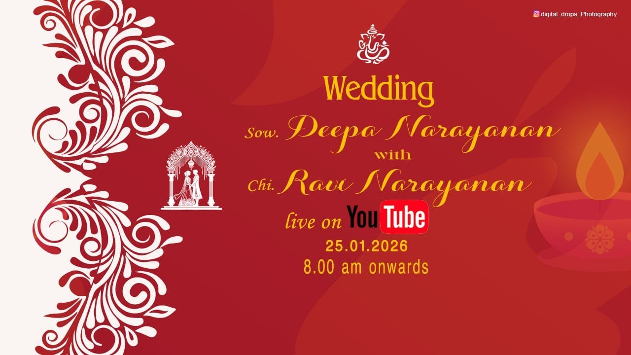 WEDDING : sow DEEPA NARAYANAN WITH chi RAVI NARAYANAN.