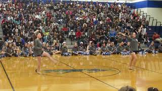 CyCreek HS Feature Twirlers. Playoff Pep Rally