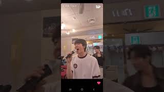 omg jin's Live On Weverse. jungkook and j-hope on rehearsal studio with jin🥹😭💜 #bts #shorts #live