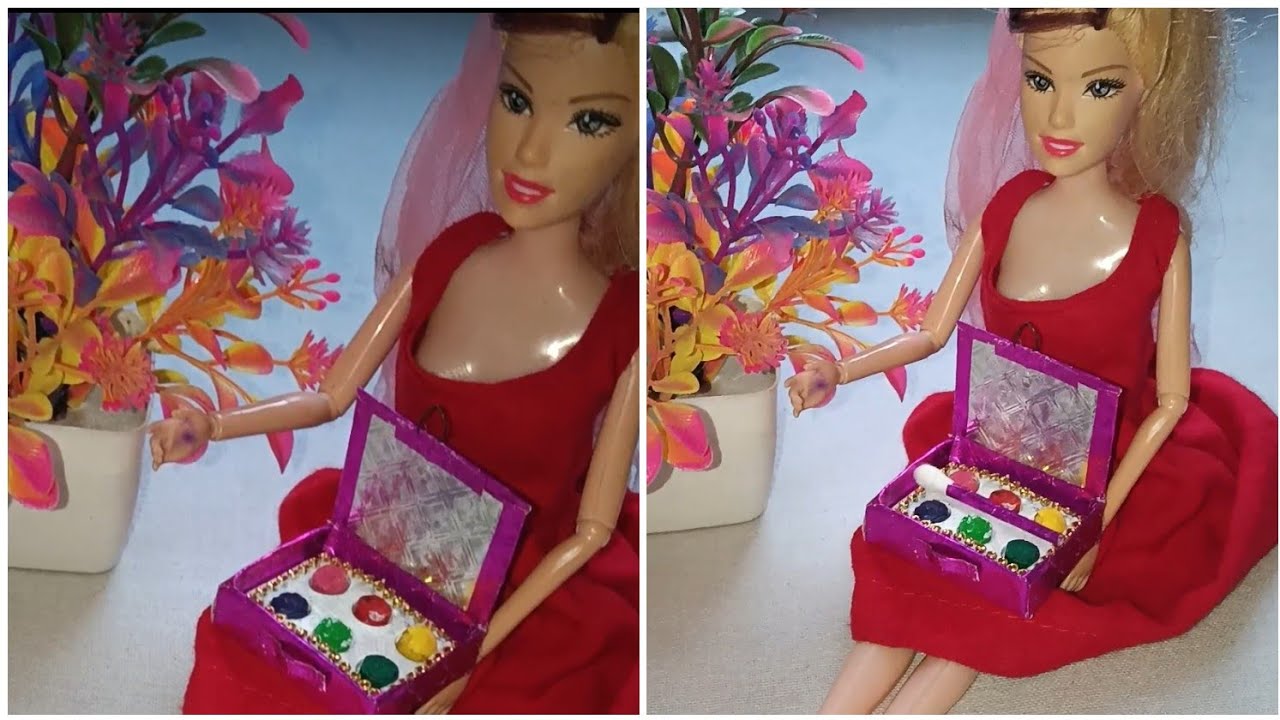 Make-up box craft idea/waste material craft ideas/#barbievideos  #barbiediy #wastematerialcraft #diy