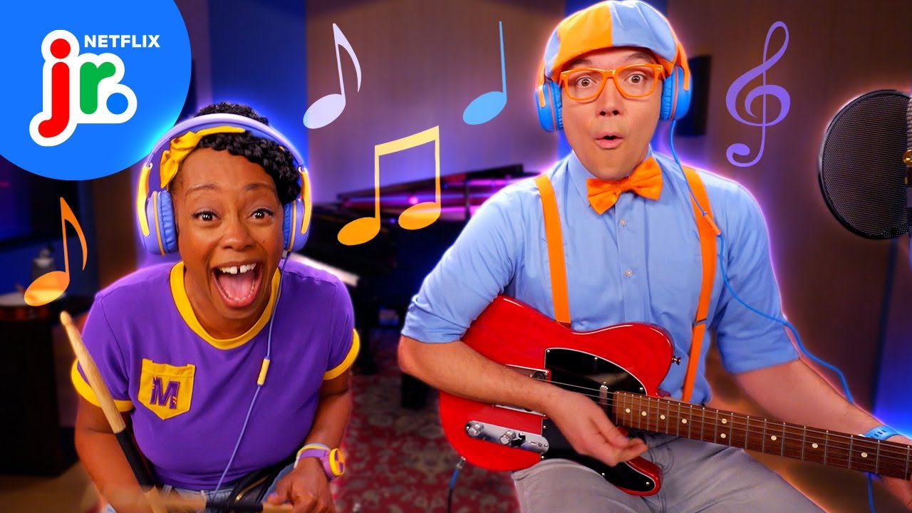 Make Music with Blippi & Meekah 🥁🎸 Blippi's Job Show | Netflix Jr