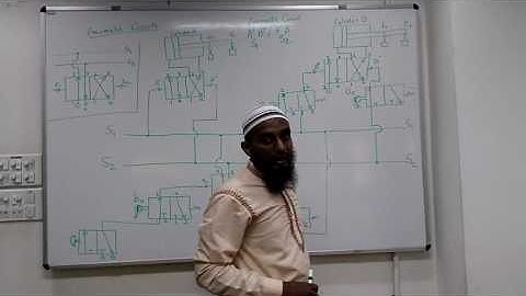 Mechatronics pneumatic circuit A+B+A-B- by Prof Arshad lecture 02(watch in good quality 360p)