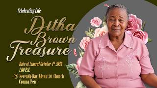 The Service of Thanksgiving for the late Ditha Brown-Treasure, Seventh Day Adventist, Comma Pen