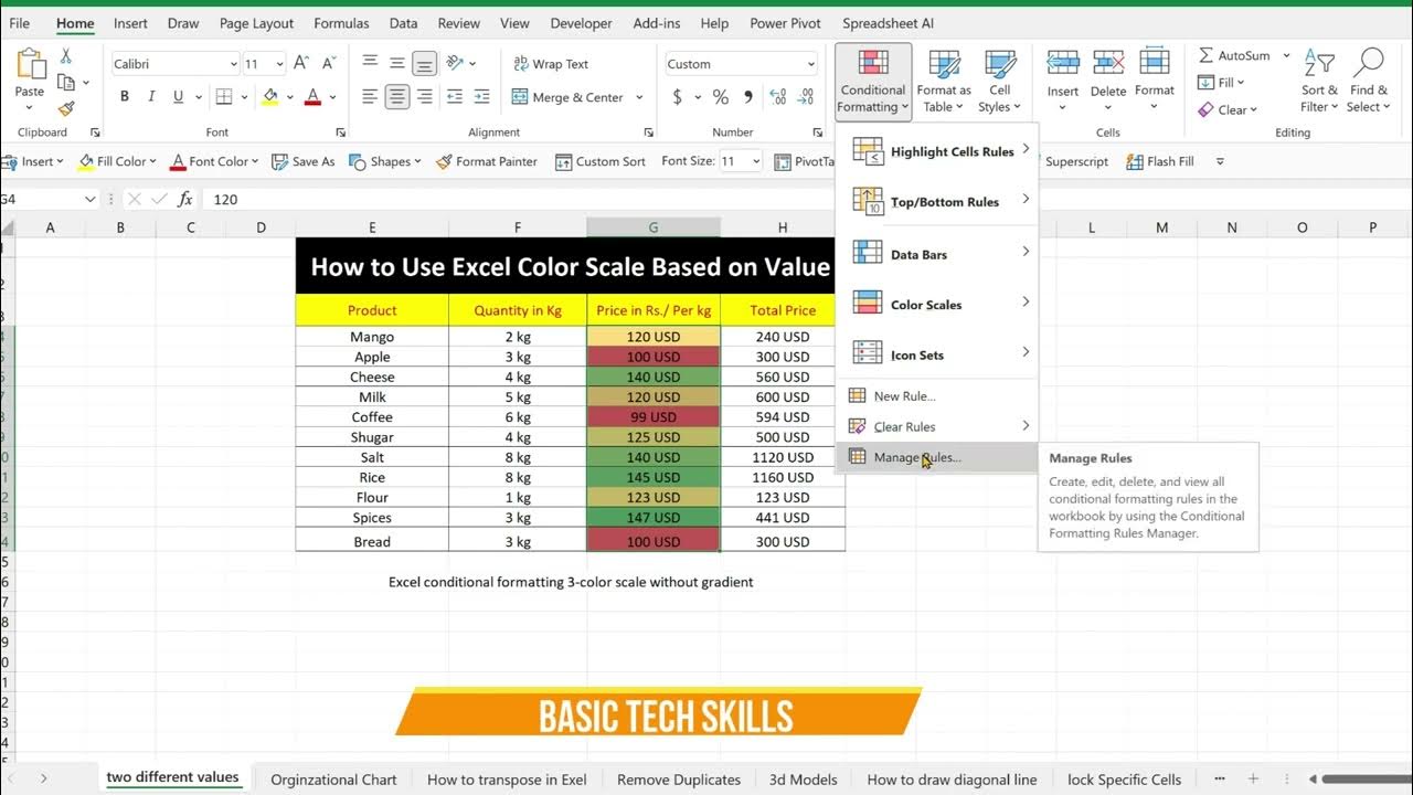Excel Color Scale Based On Value