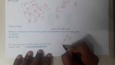 GATE CSE 1987 Q 2 G || Trees ||Data Structure || GATE Insights Version: CSE