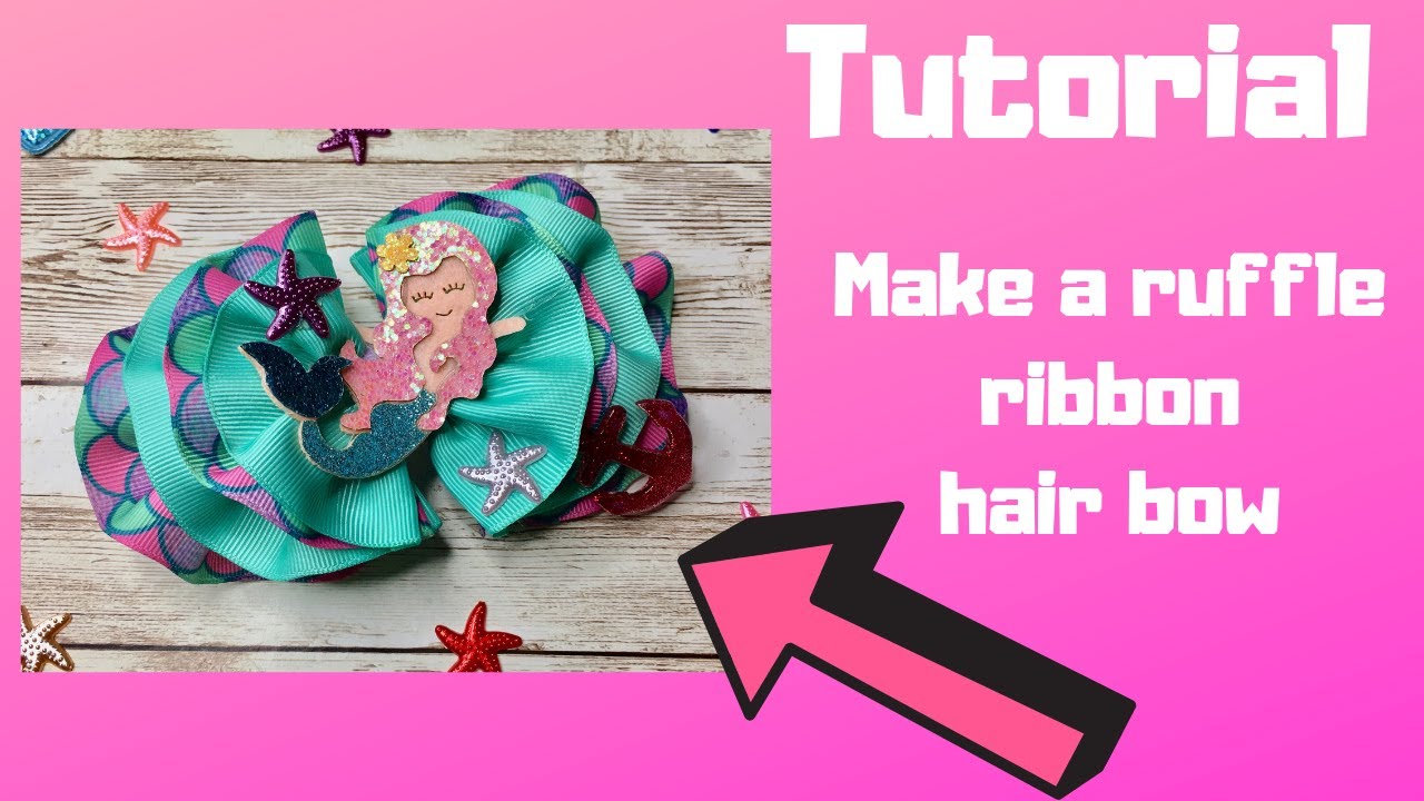 Ruffle Ribbon - Pink Ribbon - Ruffle Hair Ribbon