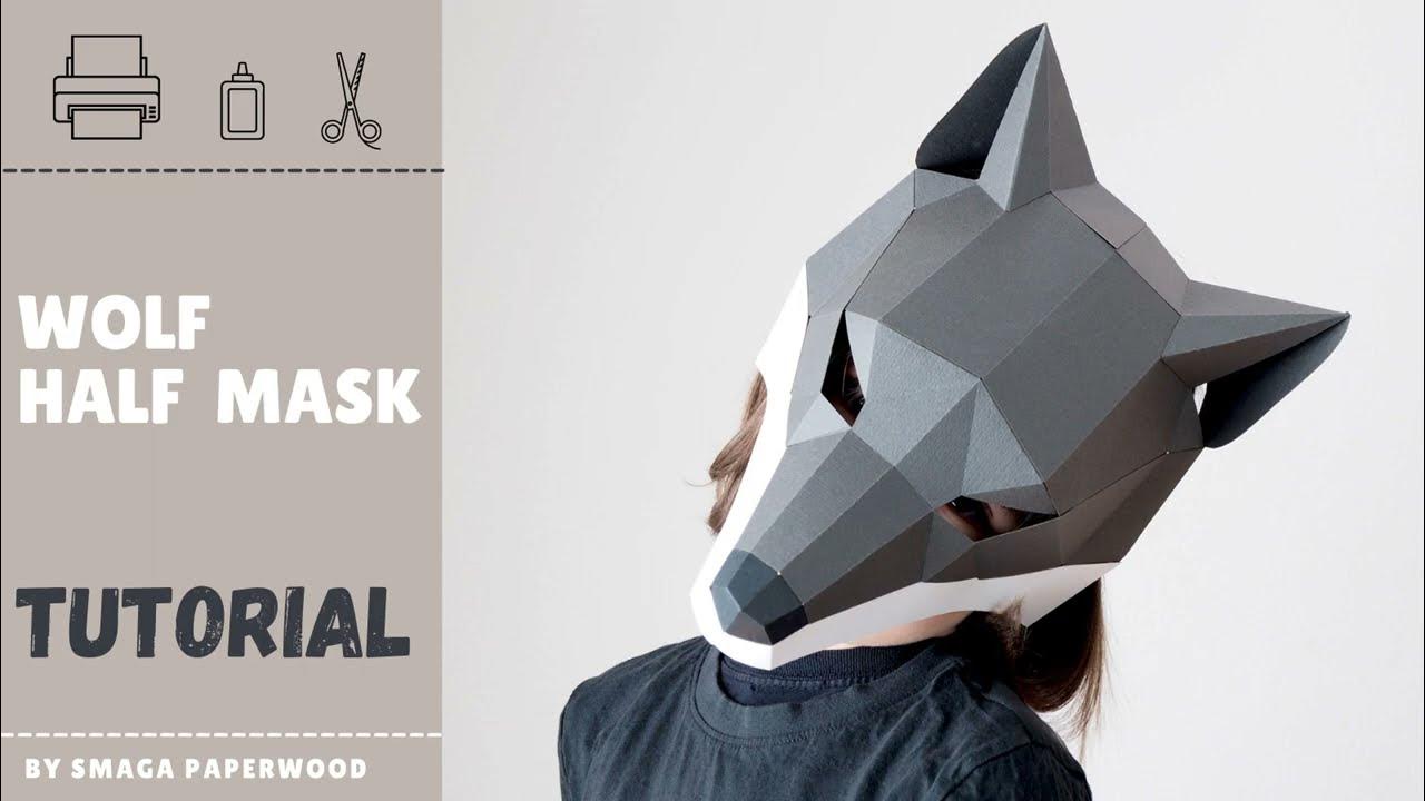 How to make a cardboard Furry Mask. DIY Sofit PaperCraft 