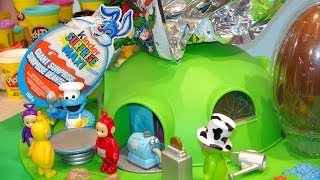 Kinder Egg Surprise Maxi With The Teletubbies And The Cookie Monster Chef And The Favorite Things