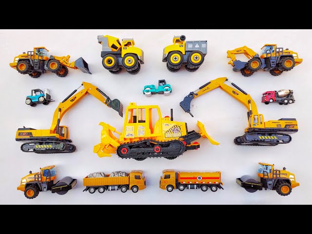 See Construction Vehicles, there are Bulldozer, Road Roller, Excavator, Dump Truck, Mixer Truck, class=