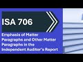 ISA 706 Emphasis of Matter